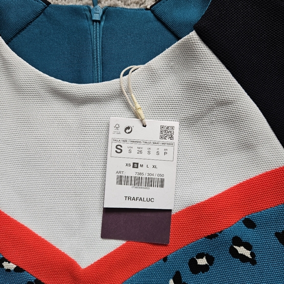 ZARA MOD PRINTED DRESS NWT - Picture 12 of 12